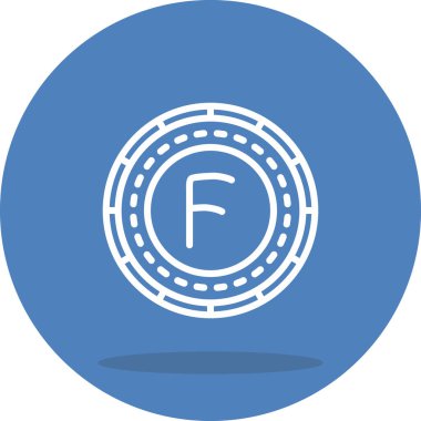 Lüksemburg Parası Asgari Düz Vektör İllüstrasyonu