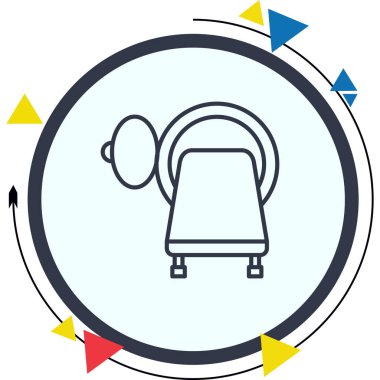 Tıbbi Tarayıcı Hattı Düz Simgesi