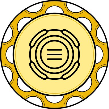 Menü. Gri arkaplan üzerinde eşmerkezli daireler içinde yatay çizgileri olan simge listesi.