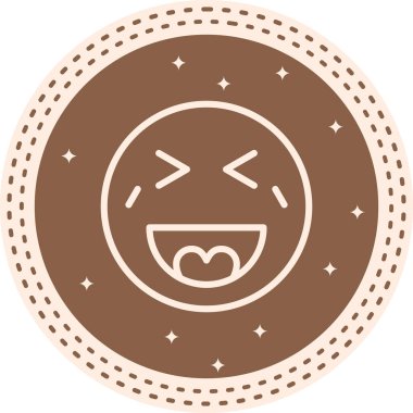 emoji simgesi, web kullanımı için basit tasarım vektör çizimi