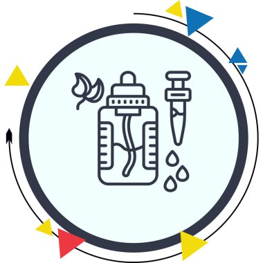 Kolajen Serumu Asgari Düz Vektör İllüstrasyonu