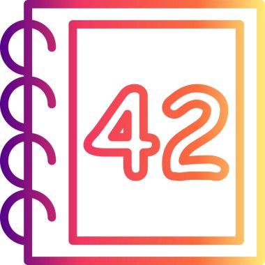 42 Web simgesi vektör illüstrasyonu