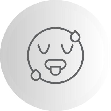 Ter damlalı basit bir çizgi film köpek yüzü.