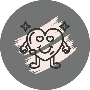 Kalbiyle Gülümse Farklı Vibrant Dijital Grafik Özelliği