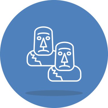 Basit özellikleri olan iki soyut yüz.