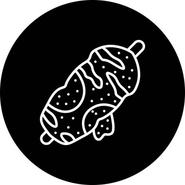 Kebap Simgesi vektör çizimi tasarımı