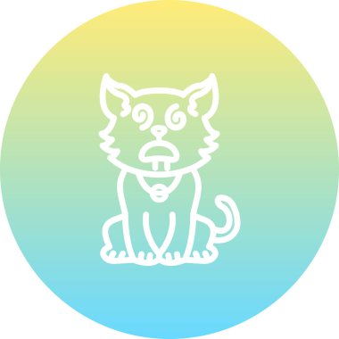 Dazed Cat Eşsiz Düz Dijital Tasarım Nesnesi