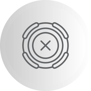 Çapraz çizgileri olan dairesel kumarhane çipi