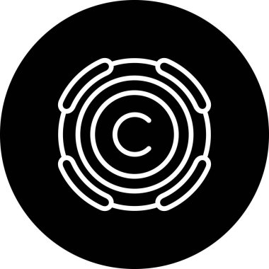 telif hakkı web simgesi vektör illüstrasyonu