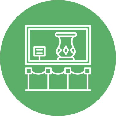 Galeri ayarında vazo gösteriliyor