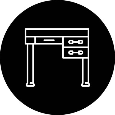 İki çekmeceli basit masa tasarımı