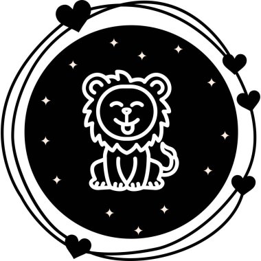 Aslan Hattı Simgesi Beyaz Arkaplanda İzole Edildi