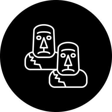 Moai Tarzı Temiz Ürün Tasarımı Nesnesi