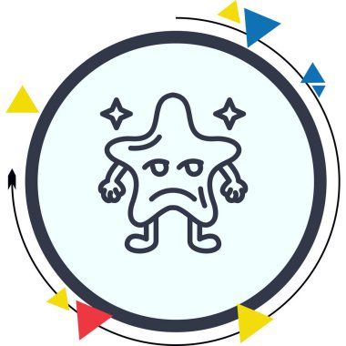 Eğlenilmeyen Yıldız Ayırıcı Modern Dijital Tasarım Elemanı