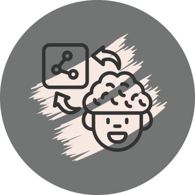 Beyin Paylaşım Modern Yaratıcı Sanat Sembolü