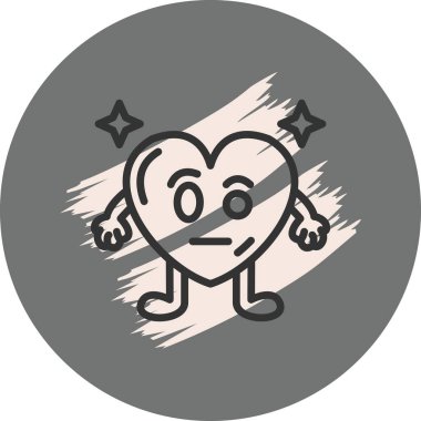 Şüpheli Kalp Modern Soyut Tasarım Varlığı