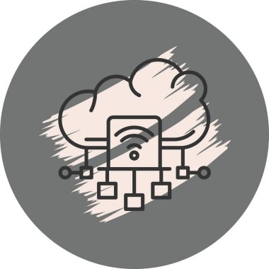 Bulut Veri Akımı Modern Düz Tasarım Özelliği