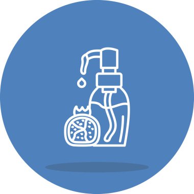 Nar Tohumu Zarif Profesyonel Düz Grafik Sembolü