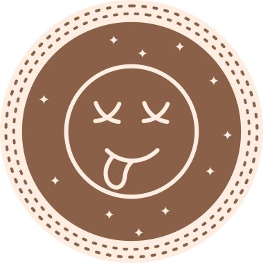 emoji simgesi, web kullanımı için basit tasarım vektör çizimi