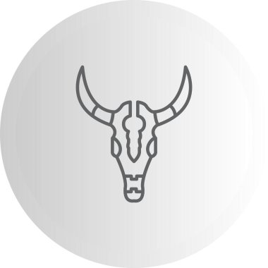 Boğa Kafatası Yaratıcı İşlevsel Web Grafik Sembolü