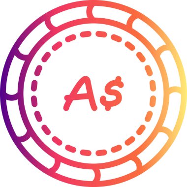 Dolar işareti içeren renkli madeni para