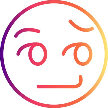 Smirk Modern Dengeli Marka Vektörü Sembolü