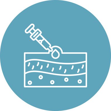 Şırınga cilt yüzeyine sıvı enjekte ediyor