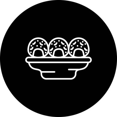 Web tasarımı için Onigiri yemek vektör simgesi