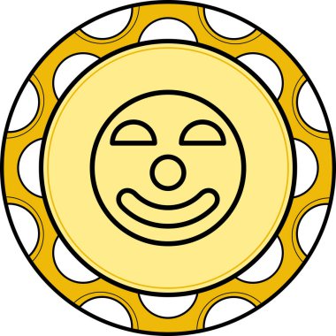 emoji simgesi, web kullanımı için basit tasarım vektör çizimi