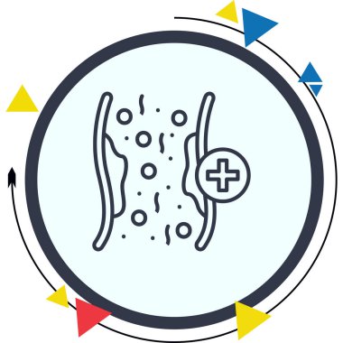 Hücresel yapıyı ve elementleri gösteren soyut grafik