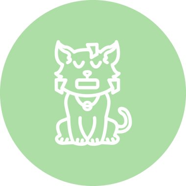 Soğuk Kedi Dengeli Özel Düz Vektör Düzeni