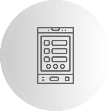 Düğmeleri ve ekranı olan basit akıllı telefon simgesi