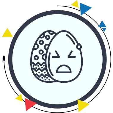 Paskalya Üzücü Rahatlatılmış Yumurta Yenilikçi Modern Yaratıcı Grafik Özelliği