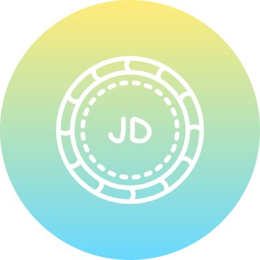 Ürdün Dinarı Yüksek Kaliteli Modern Vektör Elementi