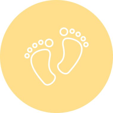 Bebek Ayak İzi Çağdaş Yenilikçi Dijital Tasarım Varlığı