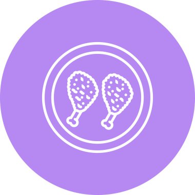 Kızarmış Tavuk Yüksek Çözünürlüklü Sanat Sembolü