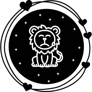 Soğuk Terli Aslan Eşsiz Soyut Damgalama Grafik ŞekliName