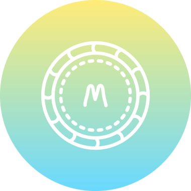 Manat Eşsiz Yenilikçi Dijital Grafik Sembolü