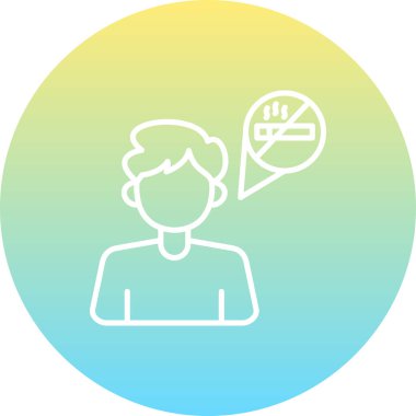 Konuşma baloncuğuyla sigara içilmiyor