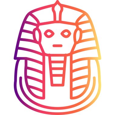 Firavun Satır Simgesi, Beyaz Arkaplanda Basit Görüntü 