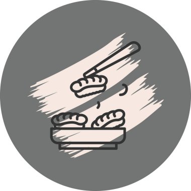 Gıda ikonu vektör illüstrasyonu, Sushi