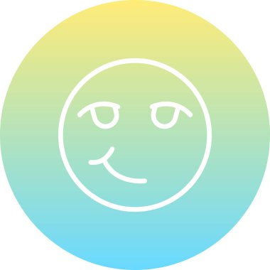 Eğim arkaplanı olan basit bir gülen yüz