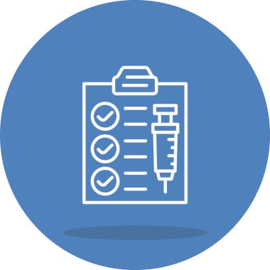 Aşı simgesi basit düz illüstrasyon