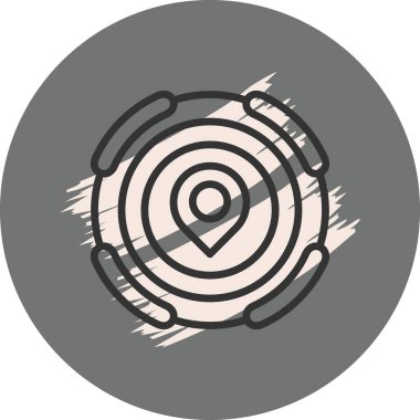 Konum Modern Dengeli Markalaşma Vektörü Sembolü