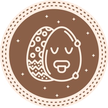 Sıcak Paskalya Yumurtası Dengeli Profesyonel Markalaşma Grafik Sembolü