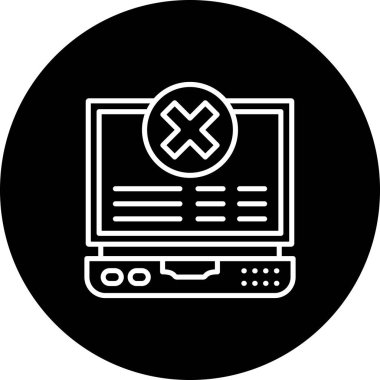 Hata iletisi simgesini gösteren dizüstü bilgisayar ekranı