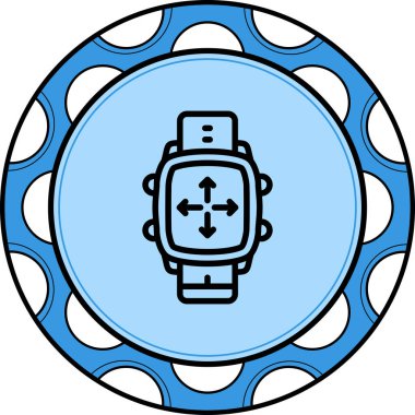 Akıllı Saat Taşı Modern Dengeli Markalaştırma Vektörü Sembolü