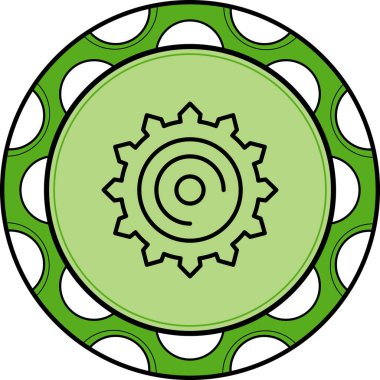 Dairesel tasarım ile Miter Testere araç simgesi.