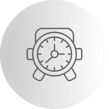 Alarm Saati düz çizgi simgesi