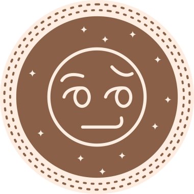 emoji simgesi, web kullanımı için basit tasarım vektör çizimi